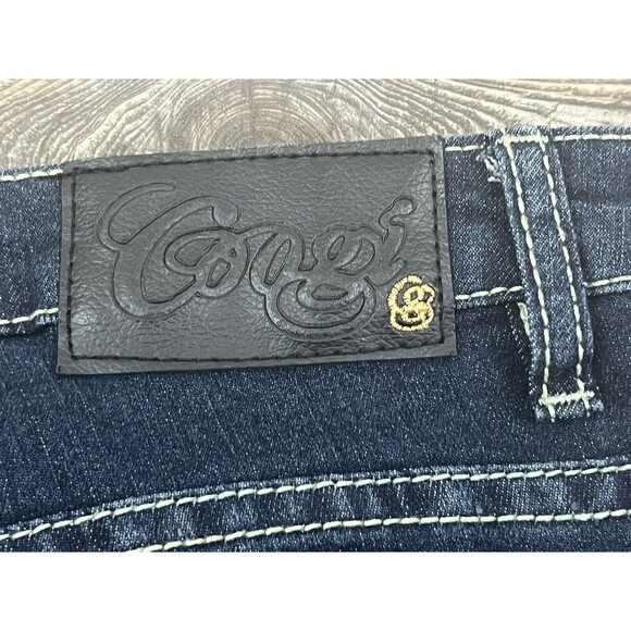 COOGI Women's 5/6 Capri Cropped Jeans Embroidered American Flag Vtg. Y2K - Picture 8 of 16